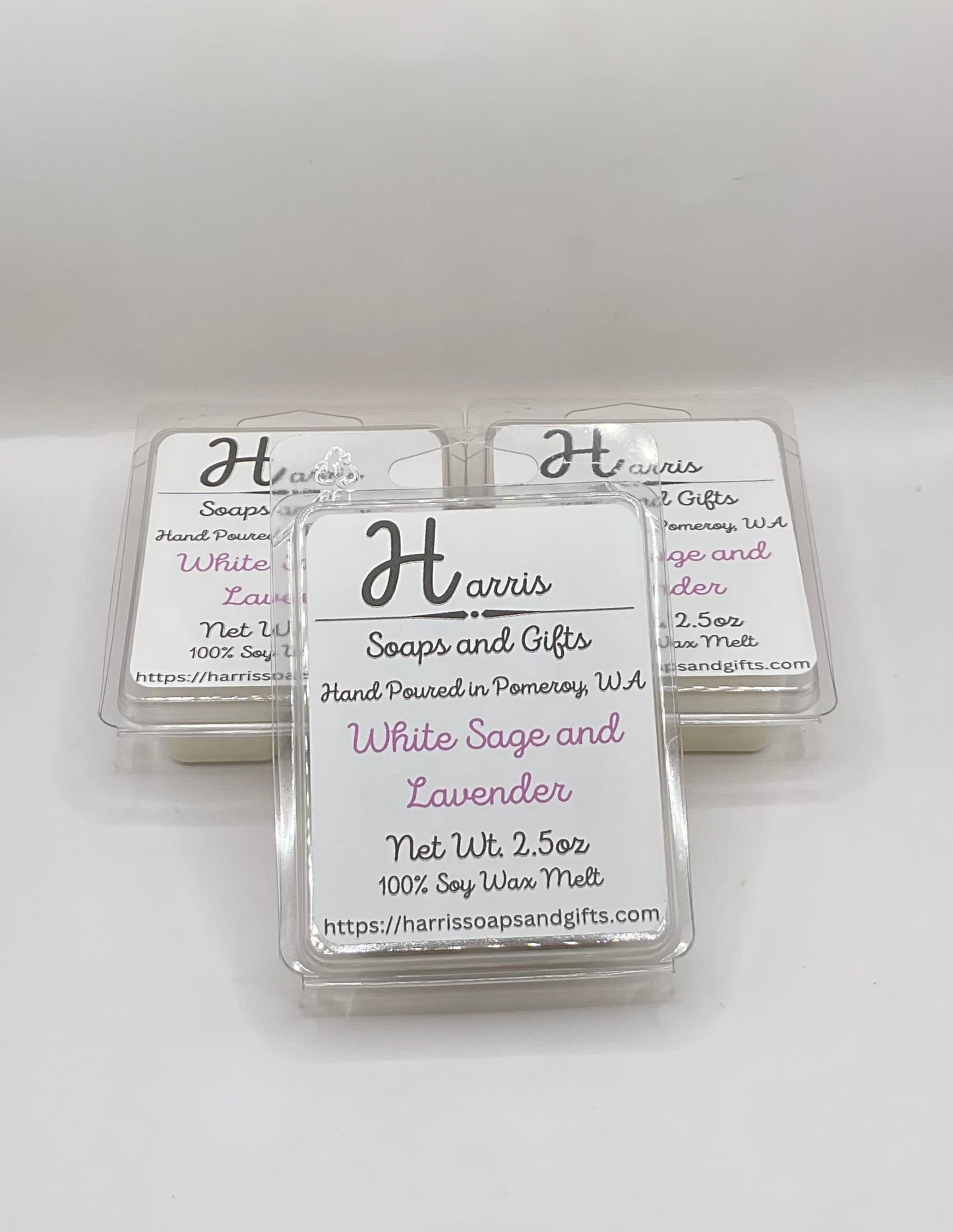White Sage and Lavender 2.25oz 100% Soy Wax Melt
