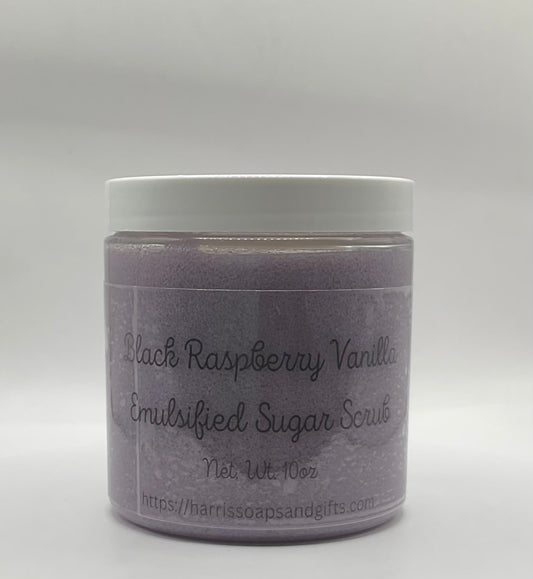 Black Raspberry Vanilla Emulsified Sugar Scrub 10oz