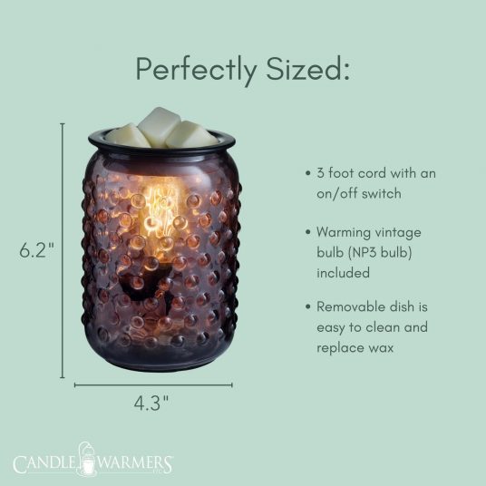 Smokey Hobnail Vintage Style Bulb Illumination Wax Warmer