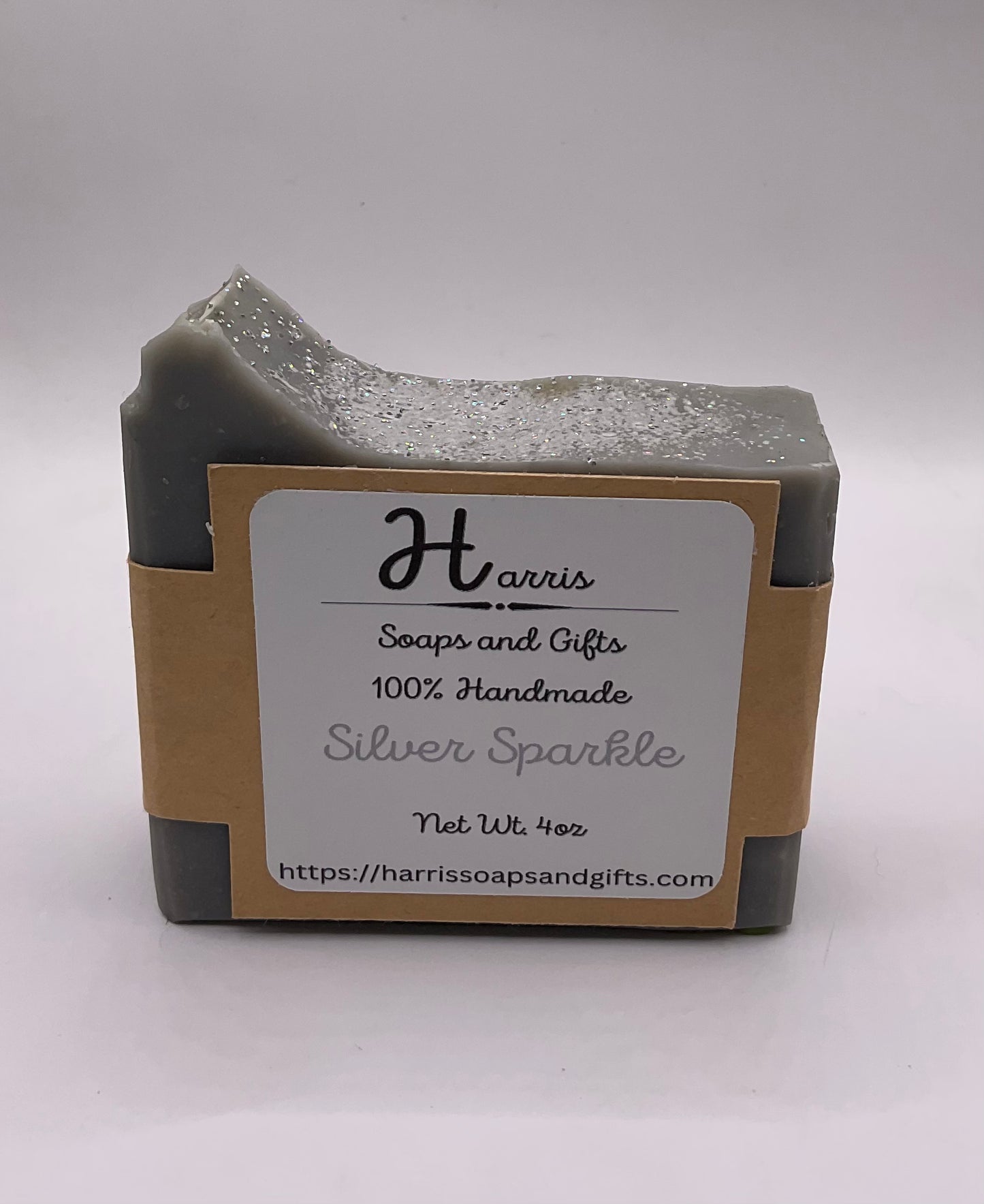 Silver Sparkle 4oz Bar Soap