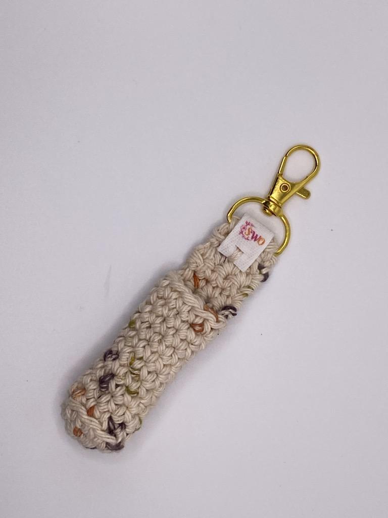 100% Cotton, Crocheted Lip Balm Holder