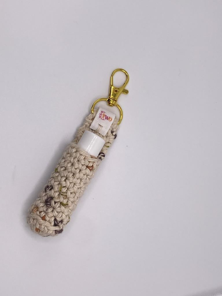 100% Cotton, Crocheted Lip Balm Holder