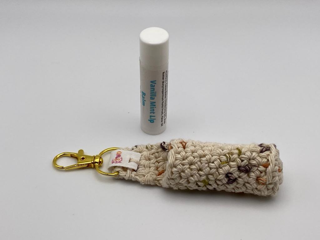 100% Cotton, Crocheted Lip Balm Holder