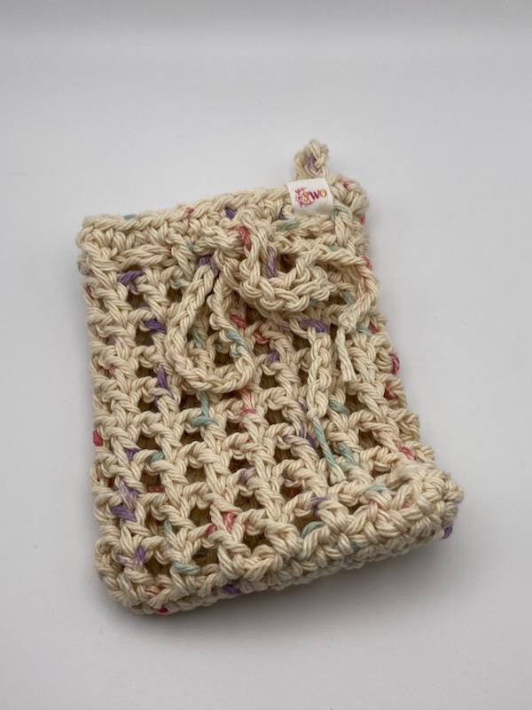 100% Cotton, Crocheted Soap Saver Bag