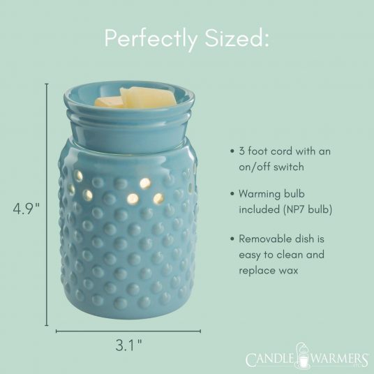 Blue Hobnail Midsize Illumination Fragrance Warmer