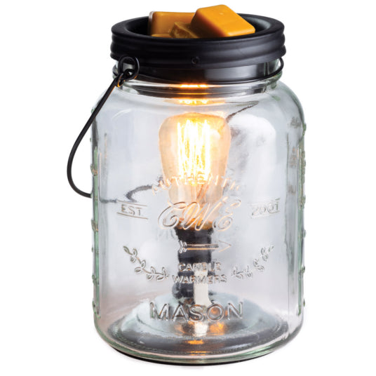 Glass Mason Jar Vintage Style Bulb Illumination Fragrance Warmer