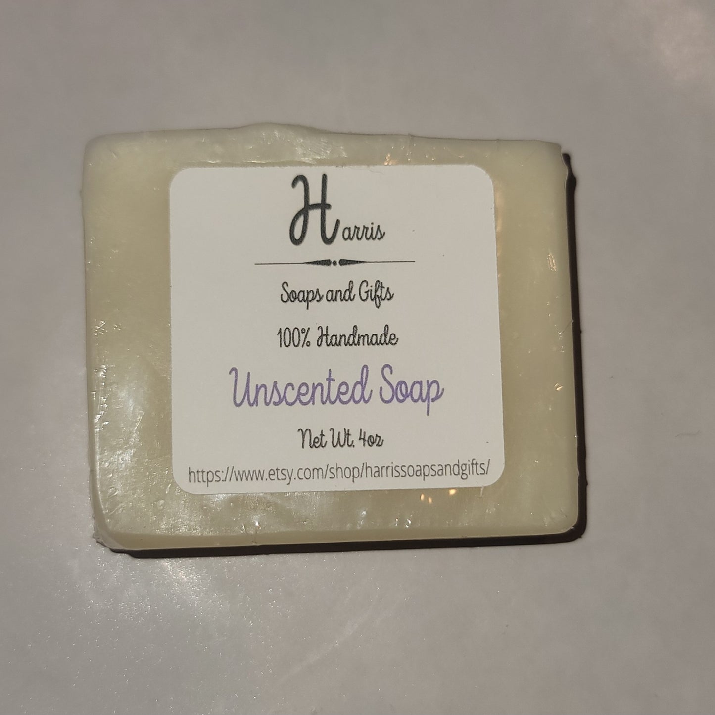 Unscented 4oz Cold Process Soap